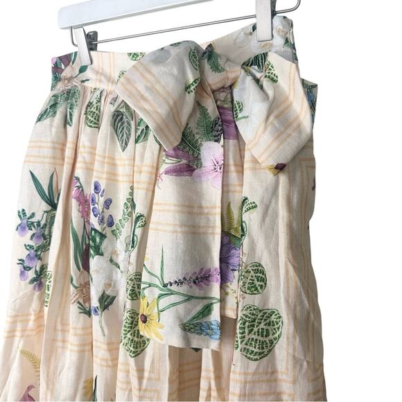 A loves A Bow Floral Midi A-Line Skirt NWOT Size XS/S - Picture 3 of 6